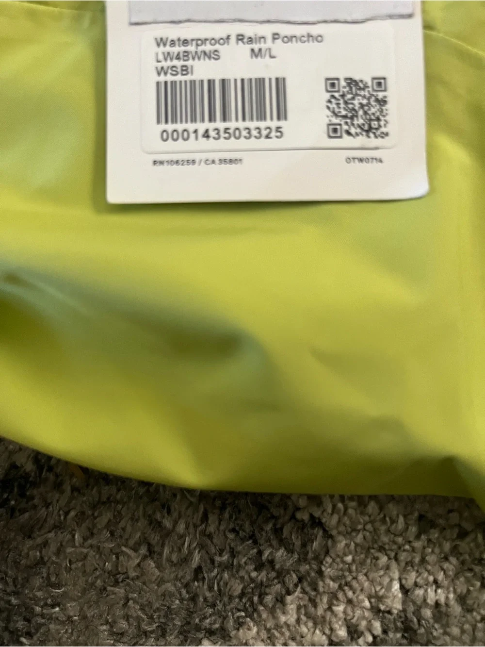 lululemon athletica Neon Lime Hooded Rain Jacket